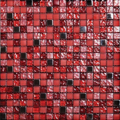 MOSAICO ENMALLADO 30X30 COSMOS ROJO - COQ